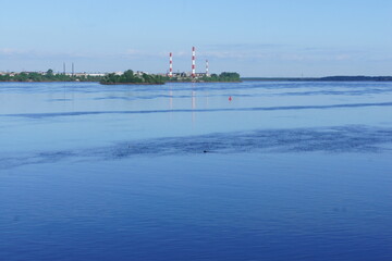 The Volga-Matushka River near the town of Gorodets in Russia