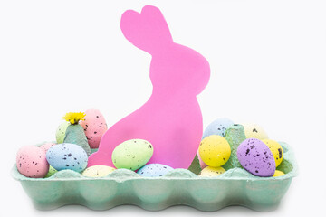 easter eggs and bunny