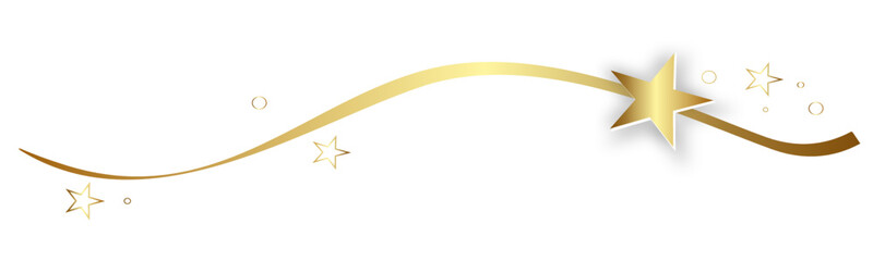 Gold Welle Wellen Band Banner Stern