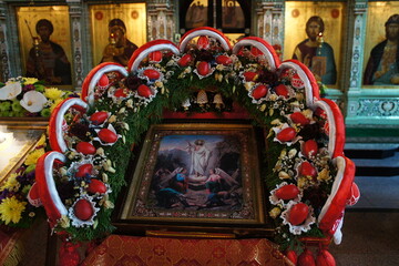 Venerated icon in the Church of the Intercession of the Most Holy Theotokos in Gorodets