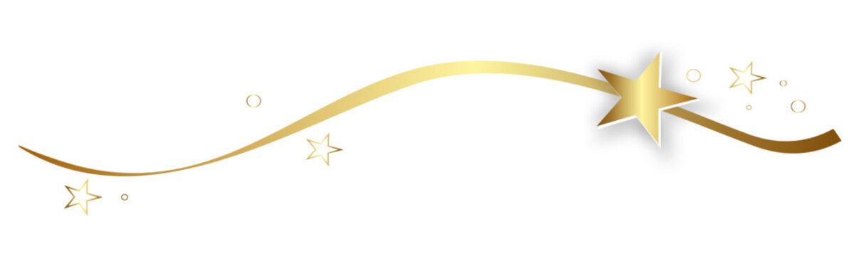 Gold Welle Wellen Band Banner Stern