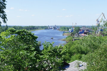 The Volga-Matushka River near the town of Gorodets in Russia