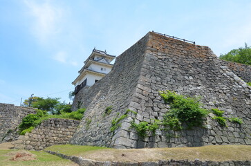 丸亀城 天守閣と石垣	
