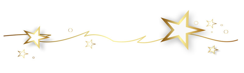 Welle Stern Sterne Gold Band Banner Star Wellen 