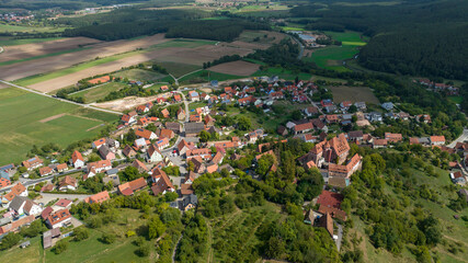 Wernfels Castle, today youth hostel, town of Spalt, Middle Franconia, Franconia, Bavaria, Germany,
