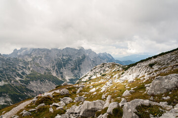 landscape in the mountains, the Dachstein Mountains in the Alps in Austria