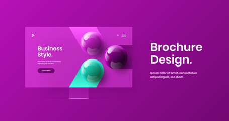 Modern desktop mockup site screen illustration. Amazing website design vector layout.