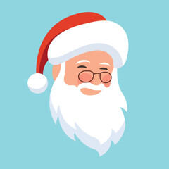 Santa Claus illustration smile face xmas holiday 