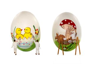 prepare for easter, painting the eggs
