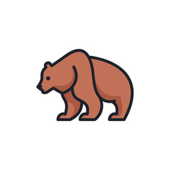 Obraz na płótnie Canvas Bear Cute Cartoon Logo Design