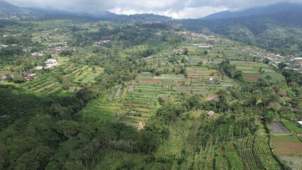 Fototapeta na wymiar Bali, Indonesia - November 12, 2022: The Scenery of Munduk area at North Bali
