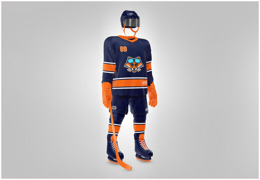 Hockey Uniform Mockup Half Side View