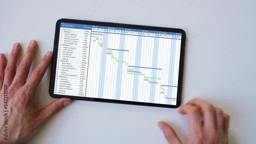 Poster gantt software project document plan list
