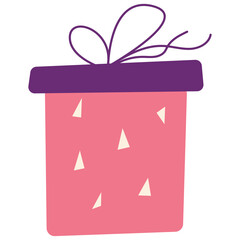 A gift in a box on a white background