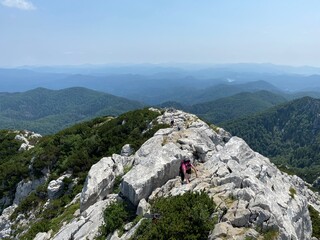 Magnificent panoramic view from the top of Veliki Risnjak in the national park, Crni Lug - Croatia (Veličanstveni panoramski pogled sa vrha Veliki Risnjak u nacionalnom parku - Gorski kotar, Hrvatska)