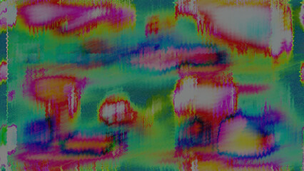 Abstract iridescent glitch art texture background image.