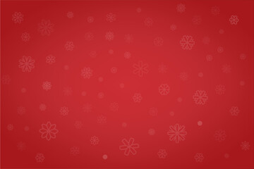 Horizontal background with snowflakes and snowfall. Abstract red  background. Christmas backdrop. Winter Christmas and New Year background. Vector illustration.