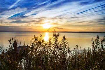 Foto op Plexiglas paisaje de un lago desde la orilla  © kesipun