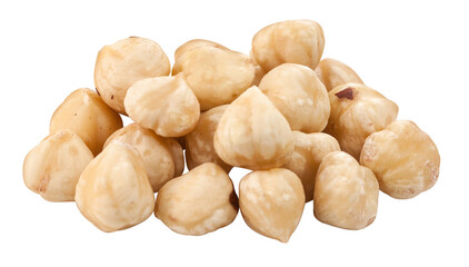 Fototapeta premium hazelnuts on white