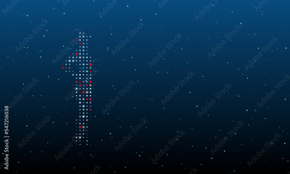 Poster on the left is the sexy witch symbol filled with white dots. background pattern from dots and circle