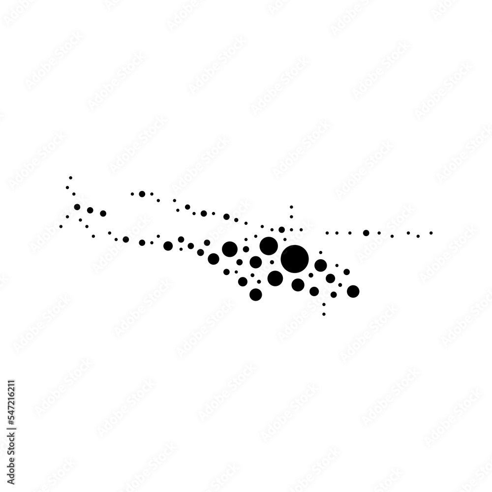 Poster a large helicopter symbol in the center made in pointillism style. the center symbol is filled with 