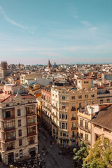 Fototapeta na wymiar View at Valencia downtown with rooftops. Valencia downtown. Spain. Europe.
