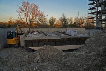 Housing construction on a building site Halle an der Saale