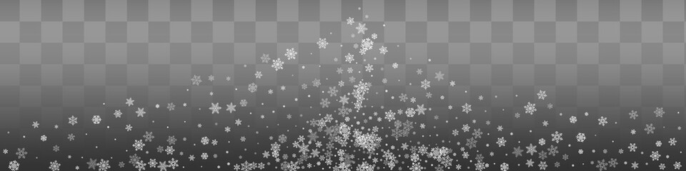 Gray Snow Vector Transparent Panoramic