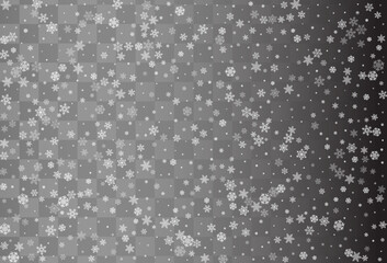 White Snowflake Vector Transparent Background.