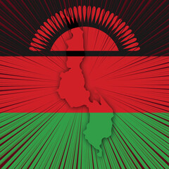 Malawi Independence Day Map Design