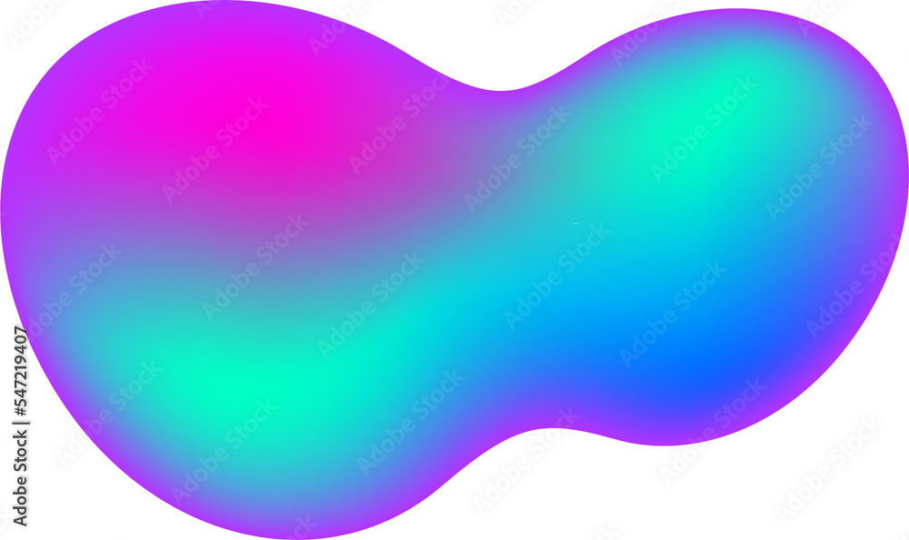 Poster gradient blob shape. abstract organic random form. liquid fluid background. amoeba bubble and splash