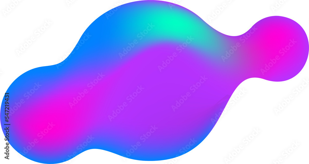 Poster gradient blob shape. abstract organic random form. liquid fluid background. amoeba bubble and splash