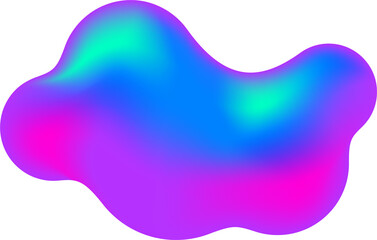 Gradient blob shape. Abstract organic random form. Liquid fluid background. Amoeba bubble and splash. Memphis element.