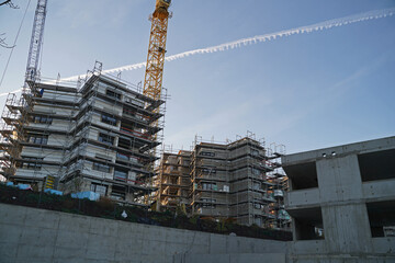 Housing construction on a building site Halle an der Saale