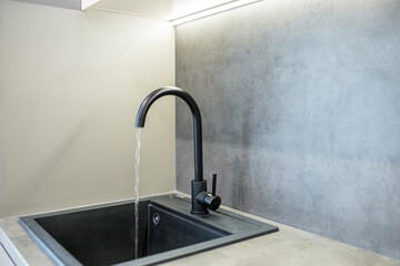 Kitchen faucet for water. Water faucet in kitchen.