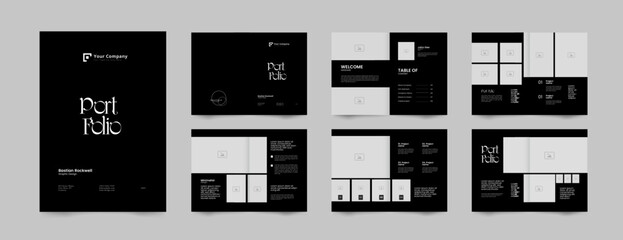 modern photography portfolio layout design template.  - obrazy, fototapety, plakaty