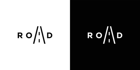 Simple and unique road logo design
