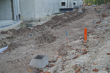 Housing construction on a building site Halle an der Saale
