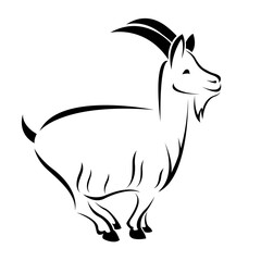 Image of a goat design isolated on transparent background. Wild Animals.