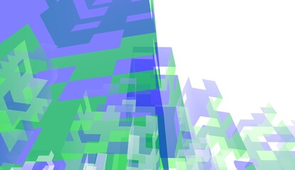 Abstract modern architecture background 3d illustration