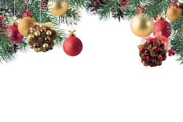 Fototapeta premium Background frame with decoration of christmas festivity