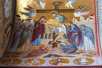 Removal from the cross. Fresco