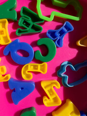 COLORFULL ALPHABETS FOR KIDS TO LEARN AT HOME MENTAL DEVELOPMENT OF CHILDREAN LEARNING AND HOBBY CONCEPT