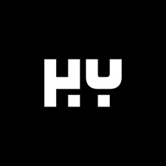 HY letter business logo in black and white color 