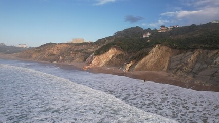 FRENCH DRONE France, aerial view, outdoors of sea landscape with water, sky, nature. Let's go travel the coast !  in Bidart