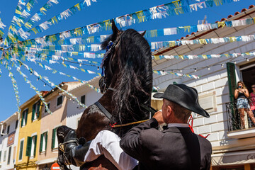 Festa di Sant Martì , Es Mercadal, isola di Minorca, Baleari, Spagna