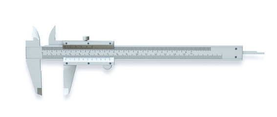 vernier caliper isolated from the white background