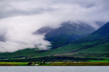 Scenic View of Akureyri area, Iceland
