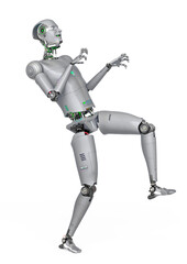 almost human cyberman is doing a halloween pose