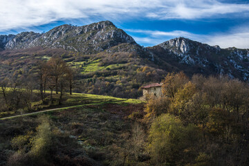 Idyllic mountain scenery on a sunny day